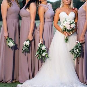 lulus taupe bridesmaid dress